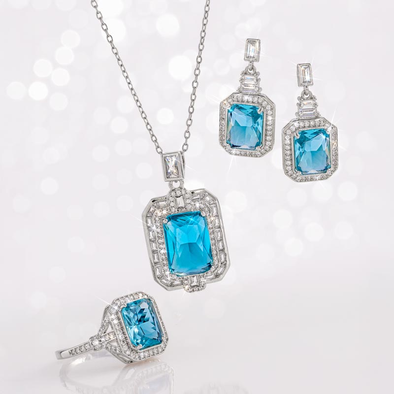 Ocean's Halo DiamondAura Necklace